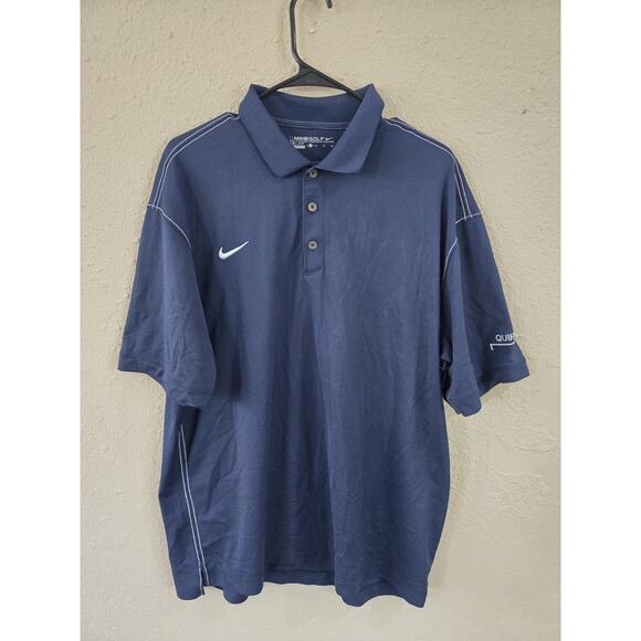 Nike Dri-FIT Performance Golf Polo, Quirch Embroidered, Navy Blue, Size XL - Picture 1 of 5